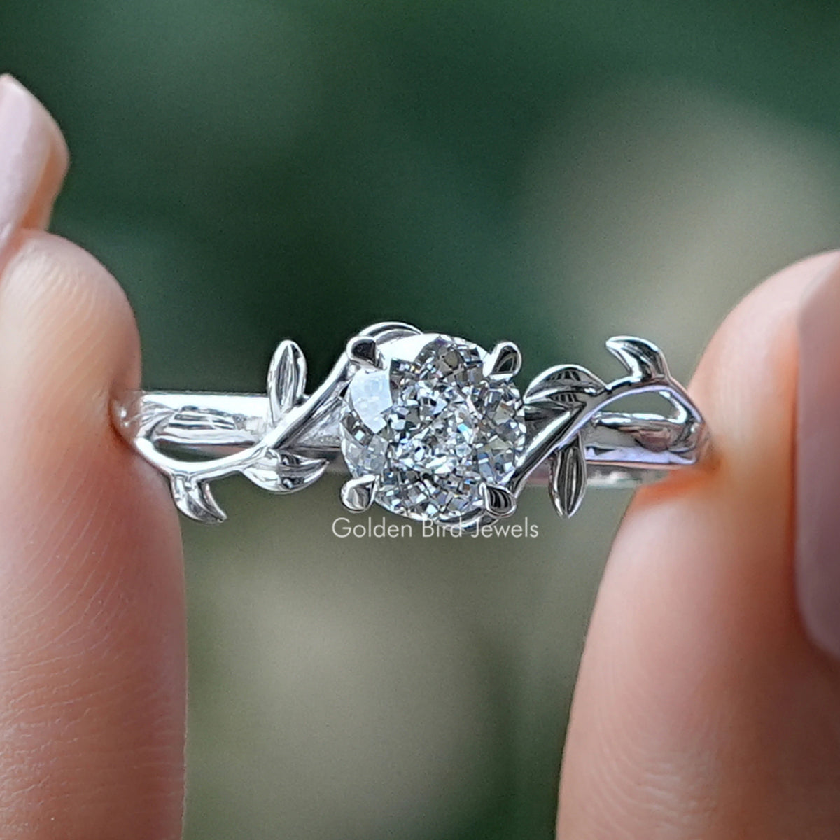 Portuguese Cut Round Diamond Engagement Ring