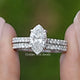 Marquise Cut Lab Grown Diamond Bridal Ring Set