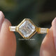 Asscher Cut Lab Diamond Three Stone Ring
