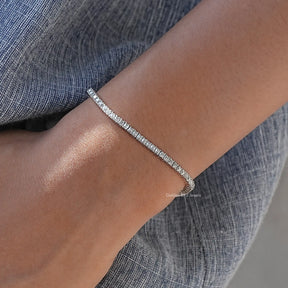 Tennisarmband mit Moissanit im Asscher-Schliff