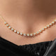 Old European Round Cut Moissanite Necklace