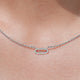 Round Lab Grown Paperclip Diamond Pendant