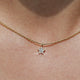 Star Shaped Round Cut Lab Diamond Pendant
