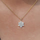 Round Shaped Lab Diamond Flower Style Necklace