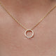 Open Circle Round Lab Diamond Pendant