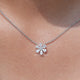 Pear Shaped Lab Diamond Flower Pendant