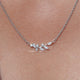 Marquise Cut Lab Diamond Leaf Pendant