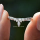 Marquise Cut Moissanite Stackable Wedding Band