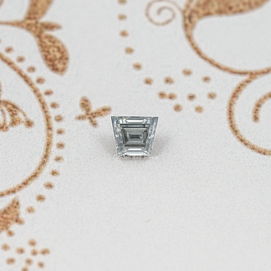 Gray Trapezoid Cut Moissanite Gemstone