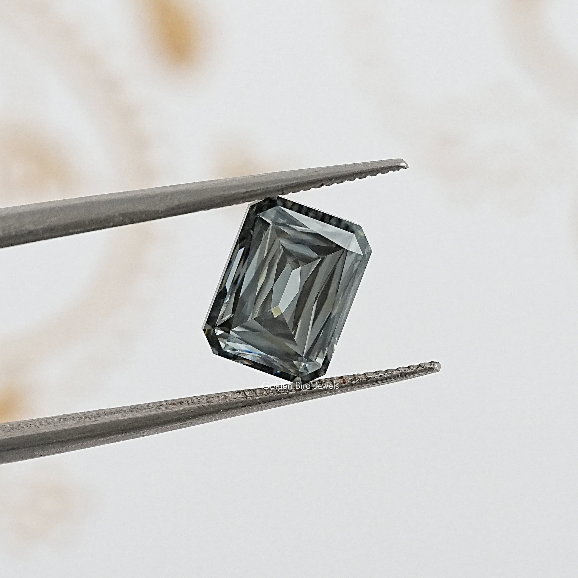 tweezers  View of Criss Cut Loose Moissanite