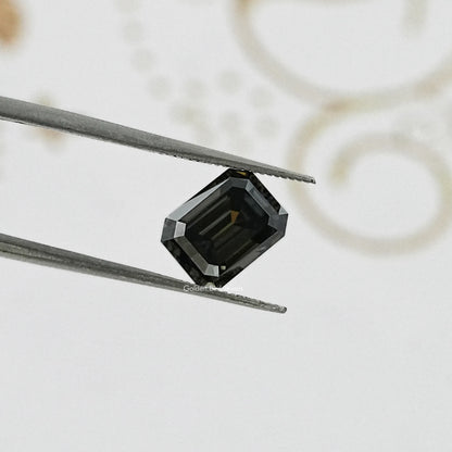 Gray Emerald Loose Moissanite