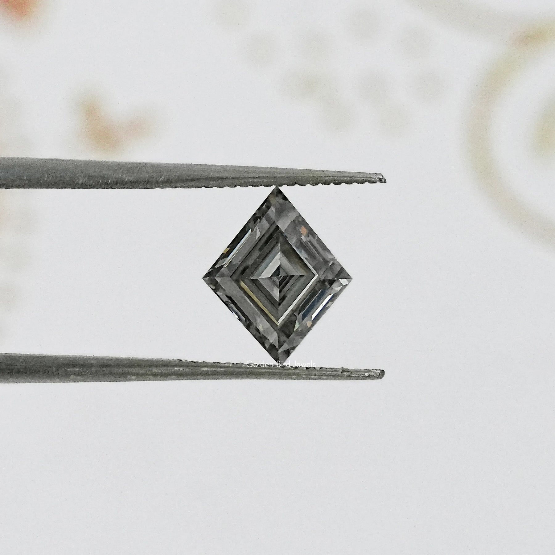 Gray Lozenge Cut Loose Moissanite