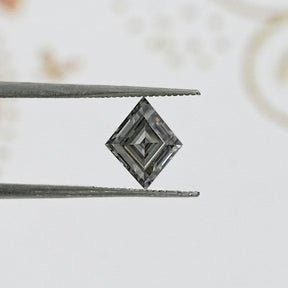 Gray Lozenge Cut Loose Moissanite