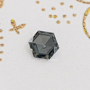 Gray Rose Cut Hexagon Loose Moissanite