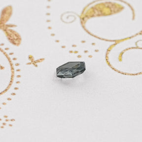Gray Rose Cut Hexagon Loose Moissanite