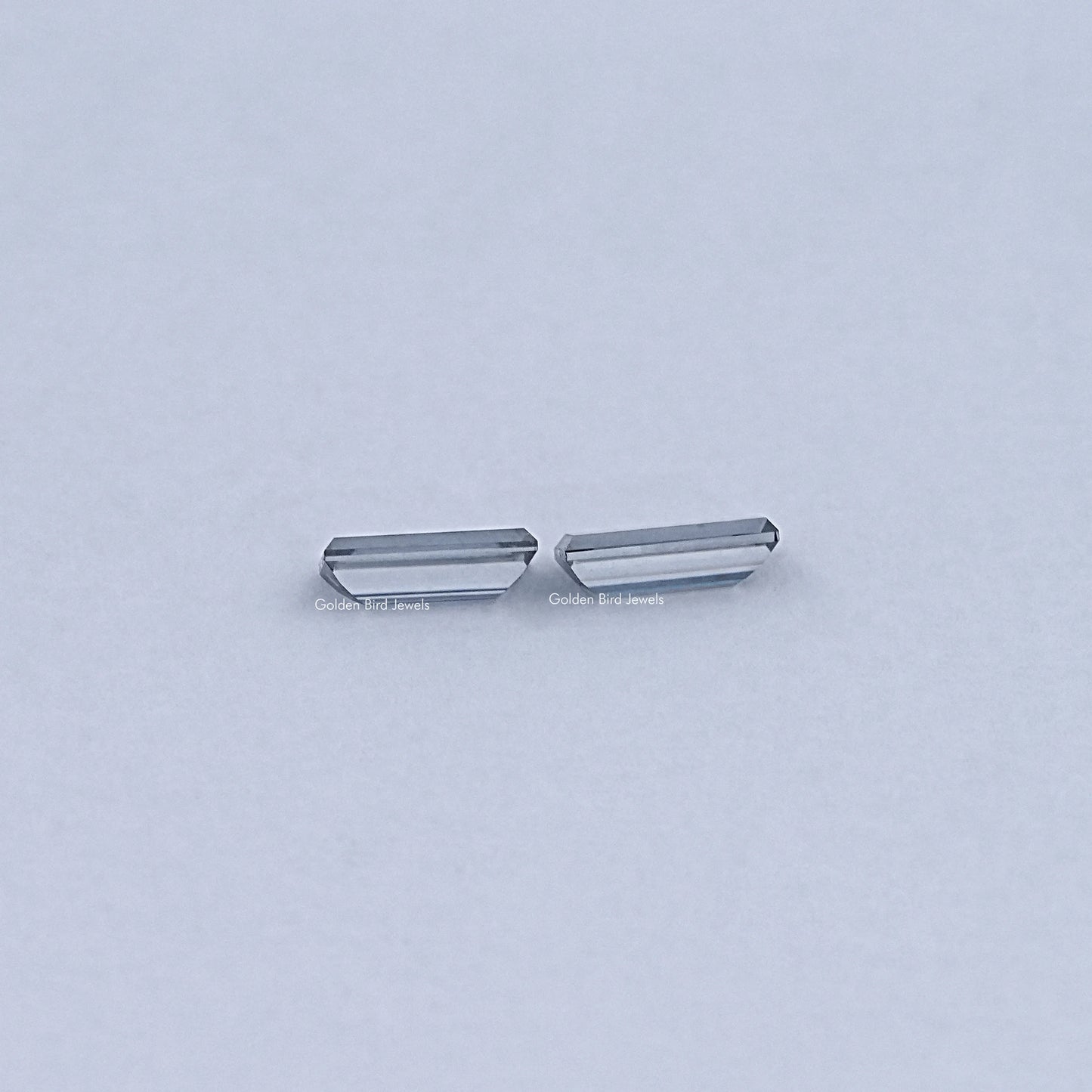 Side View Of Baguette Cut Loose moissanite  
