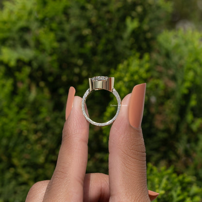 Oval Cut Moissanite Solitaire Ring