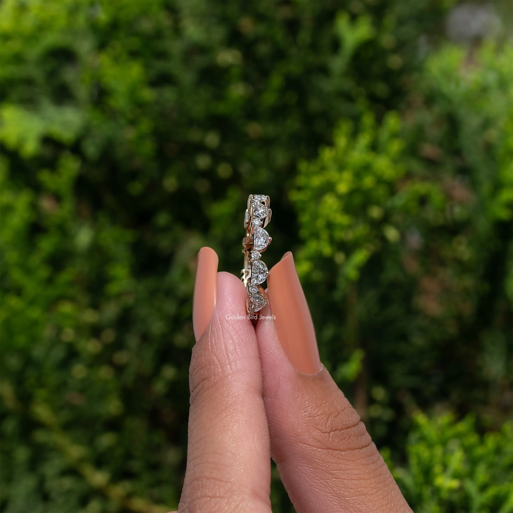 Half Moon Lab Grown Diamond Full Eternity Band