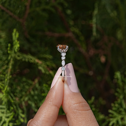 Heart Shape Moissanite Gemstone Wedding Ring
