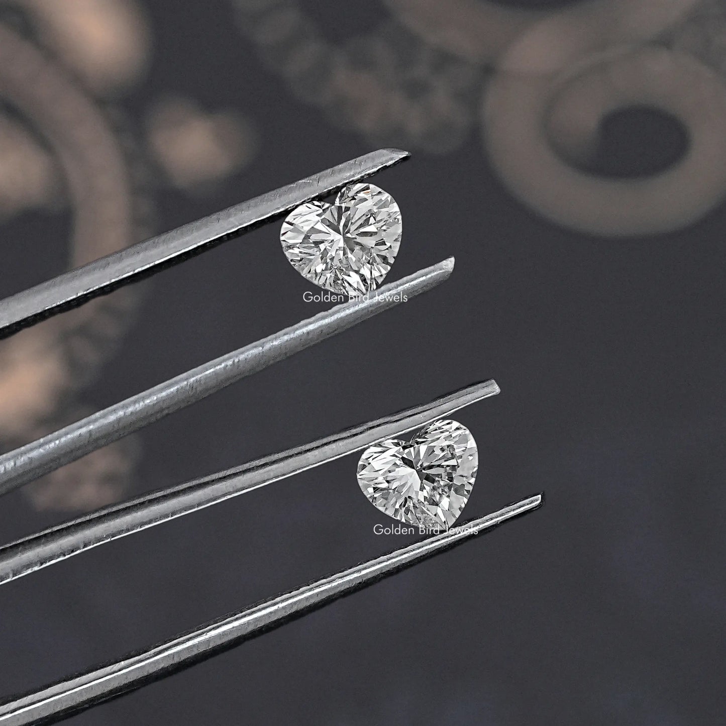 Heart Shaped Loose Diamond Matching Pair