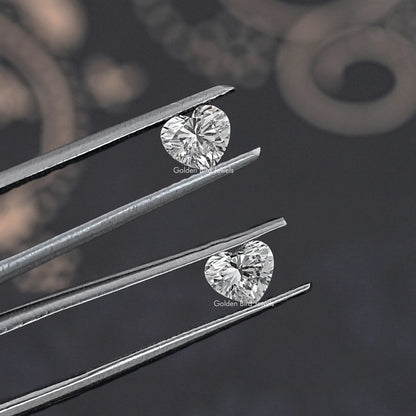 Heart Shaped Loose Diamond Matching Pair