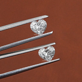 [Lab Diamond Heart Shaped Matching Pair]-[Golden Bird Jewels]