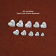 View of Heart Shaped Loose Lab Diamond In White 