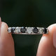 Round Moissanite And Gemstone Eternity Band