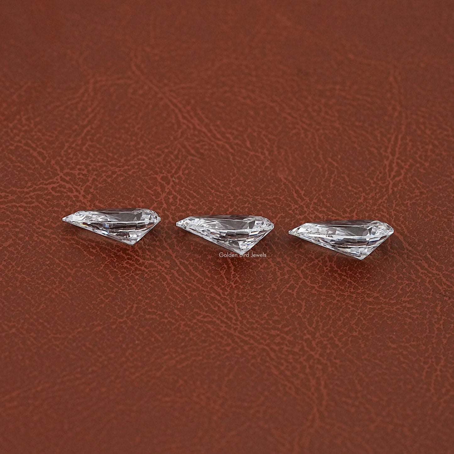 Side View Of Pear Cut Loose Lab Diamond