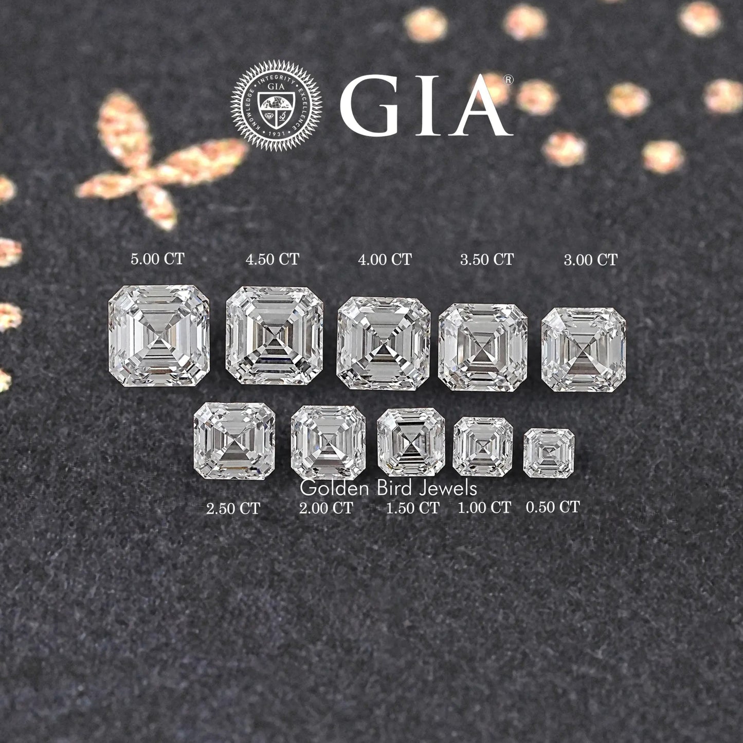 GIA Certified Asscher Cut Loose Lab Diamond