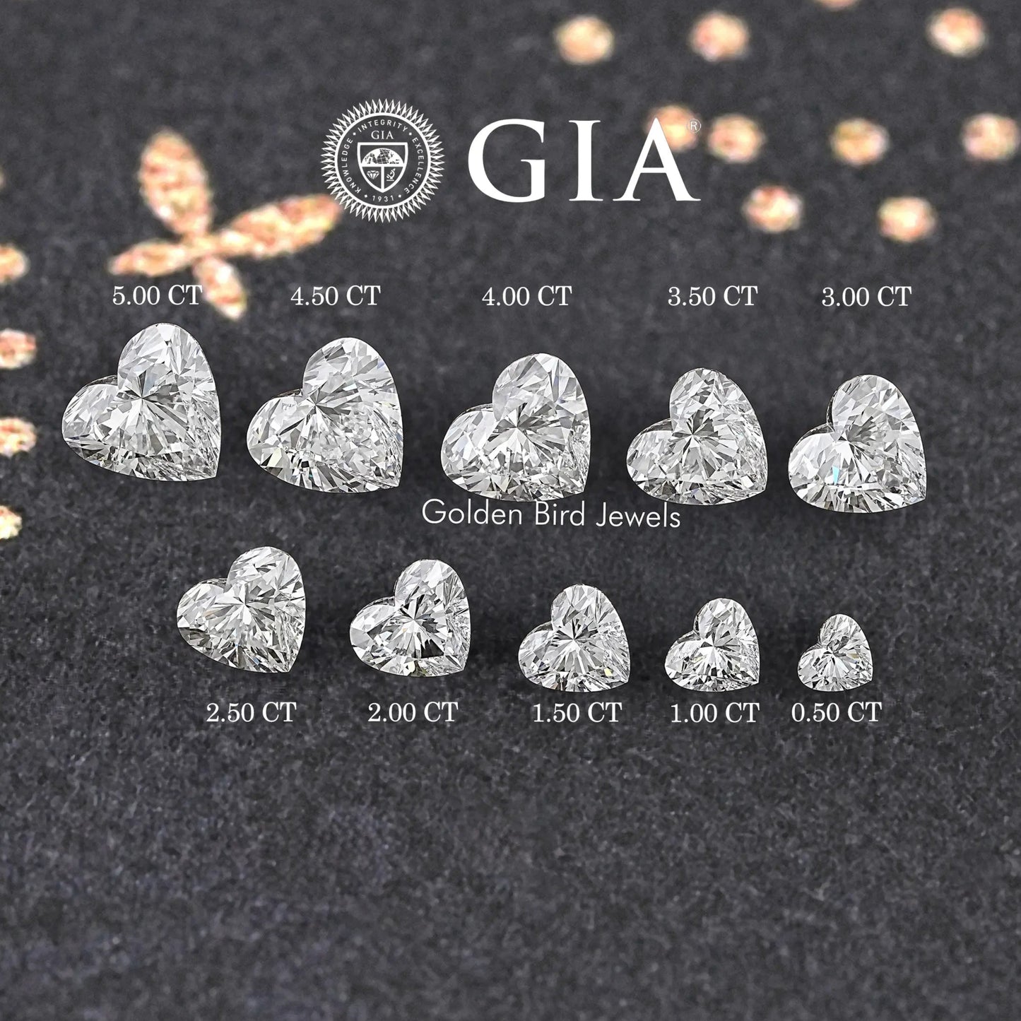 GIA Certified Heart Shaped Loose Lab Diamond