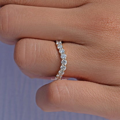 Round Cut Diamond Ring Full Eternity Band