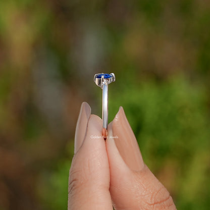 Two Stone Moissanite Pear Cut Toi Moi Ring