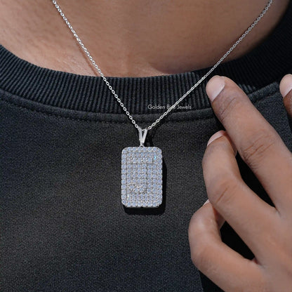 Runder Labor-Diamant Buchstabe-Anhänger, individuell gestaltet