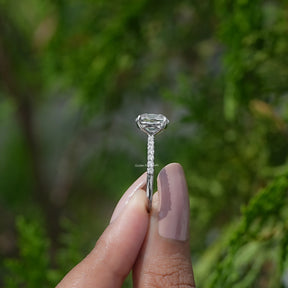 [Lab Diamond Cushion Shaped Ring]-[Golden Bird Jewels]