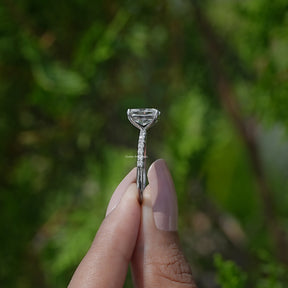 Elongated Cushion Cut Lab Diamond Ring