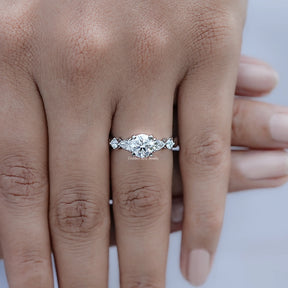 Round And Pear Cut Lab Diamond Five Stone Ring