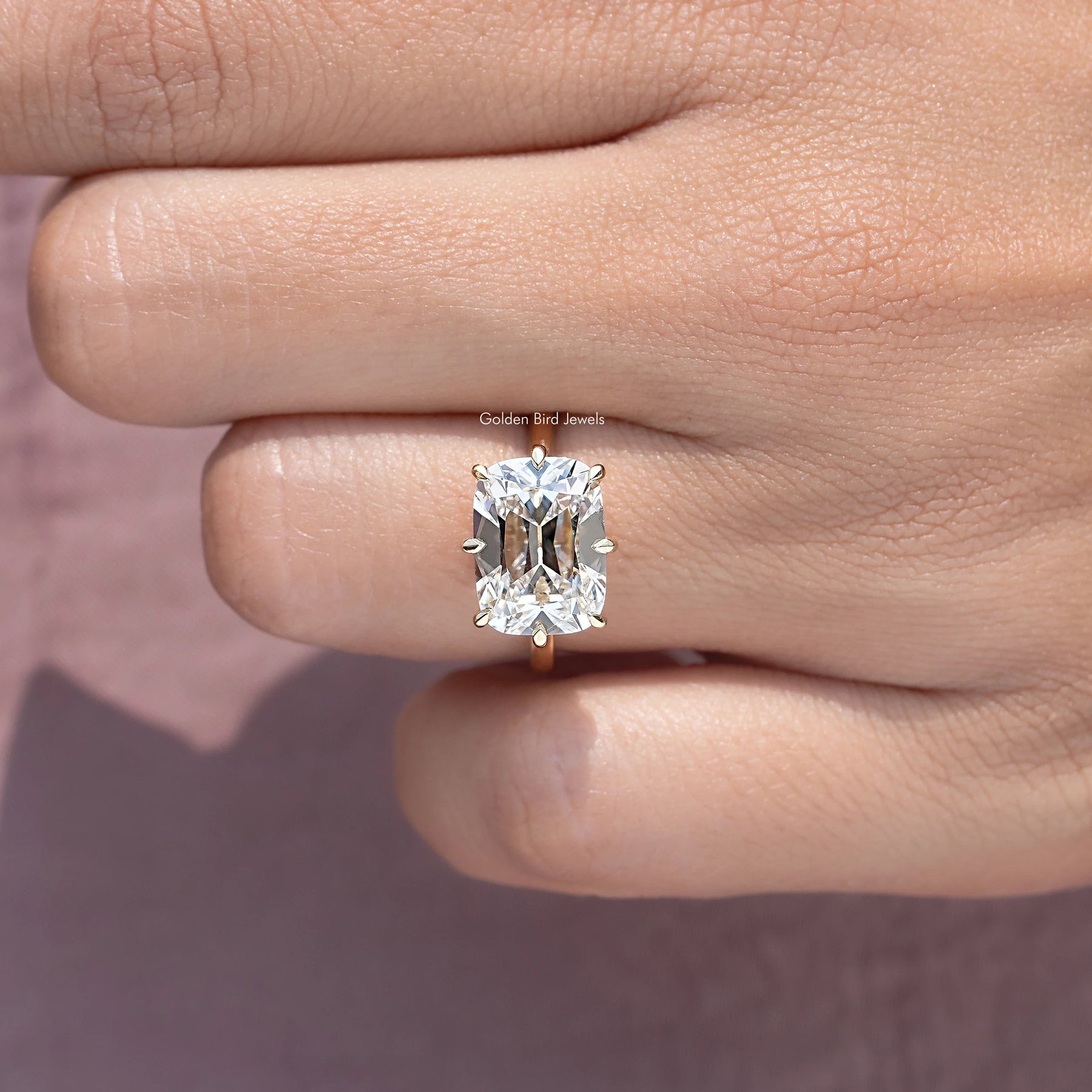 IGI Certified Old Mine Cushion Solitaire Ring