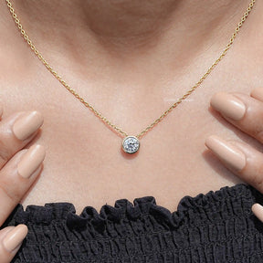 Old European Cut Round Lab Diamond Pendant