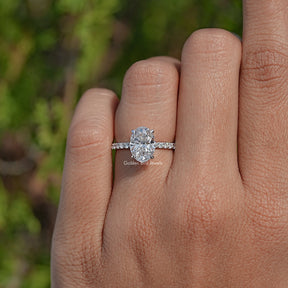 Oval Cut Lab Diamond Engagement Ring