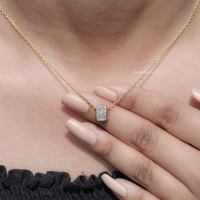 Radiant Cut Lab Diamond Solitaire Pendant