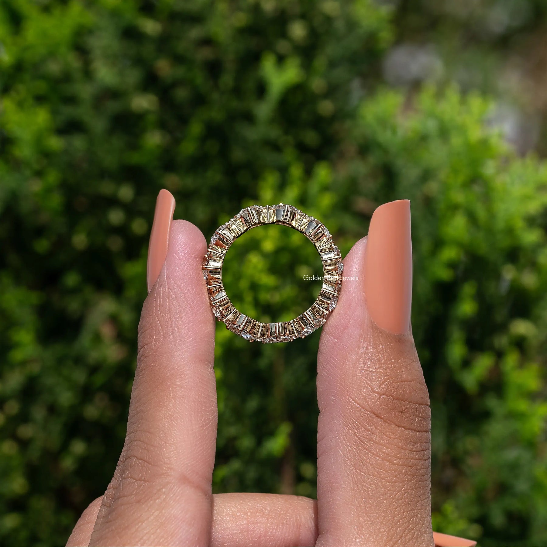 Half Moon Lab Grown Diamond Full Eternity Band