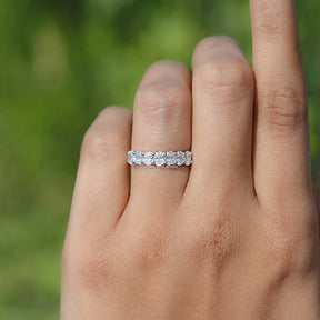 Lab Grown Diamond Oval Seven Stone Wedding Band
