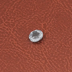 Close-Up View of Rose Cut Loose Round Diamond In White