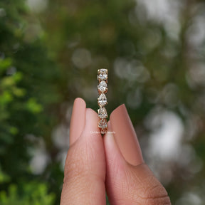 Pear Eternity Band Lab Grown Wedding Band