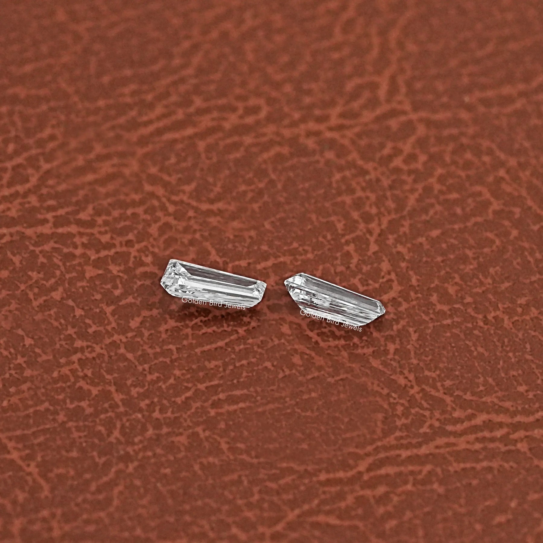 Detailed View Of Baguette Cut Loose Diamond Pair