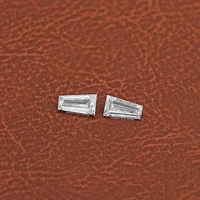 View of Baguette Cut Loose Lab Pair In Colorless Diamond