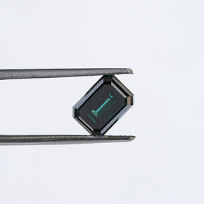 Dark Green Old Mine Emerald Cut Loose Moissanite