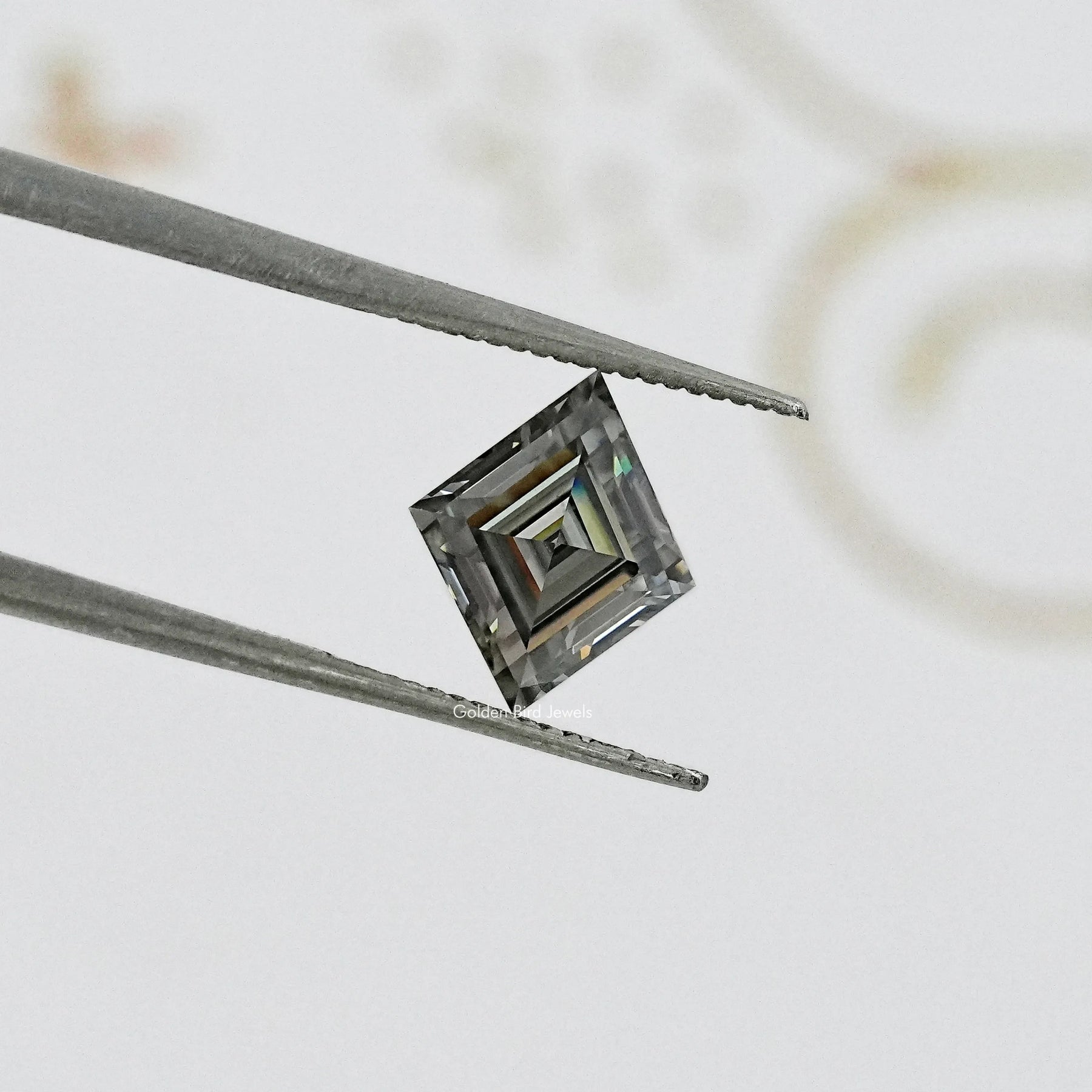 Gray Lozenge Cut Loose Moissanite