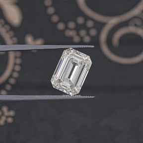 Near Colorless Old Mine Emerald Loose Moissanite